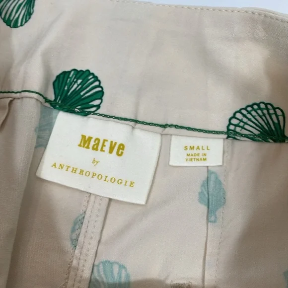 Anthropologie Maeve Colette Skirt Mini Edition Size S Seashell Print EUC - Picture 10 of 14